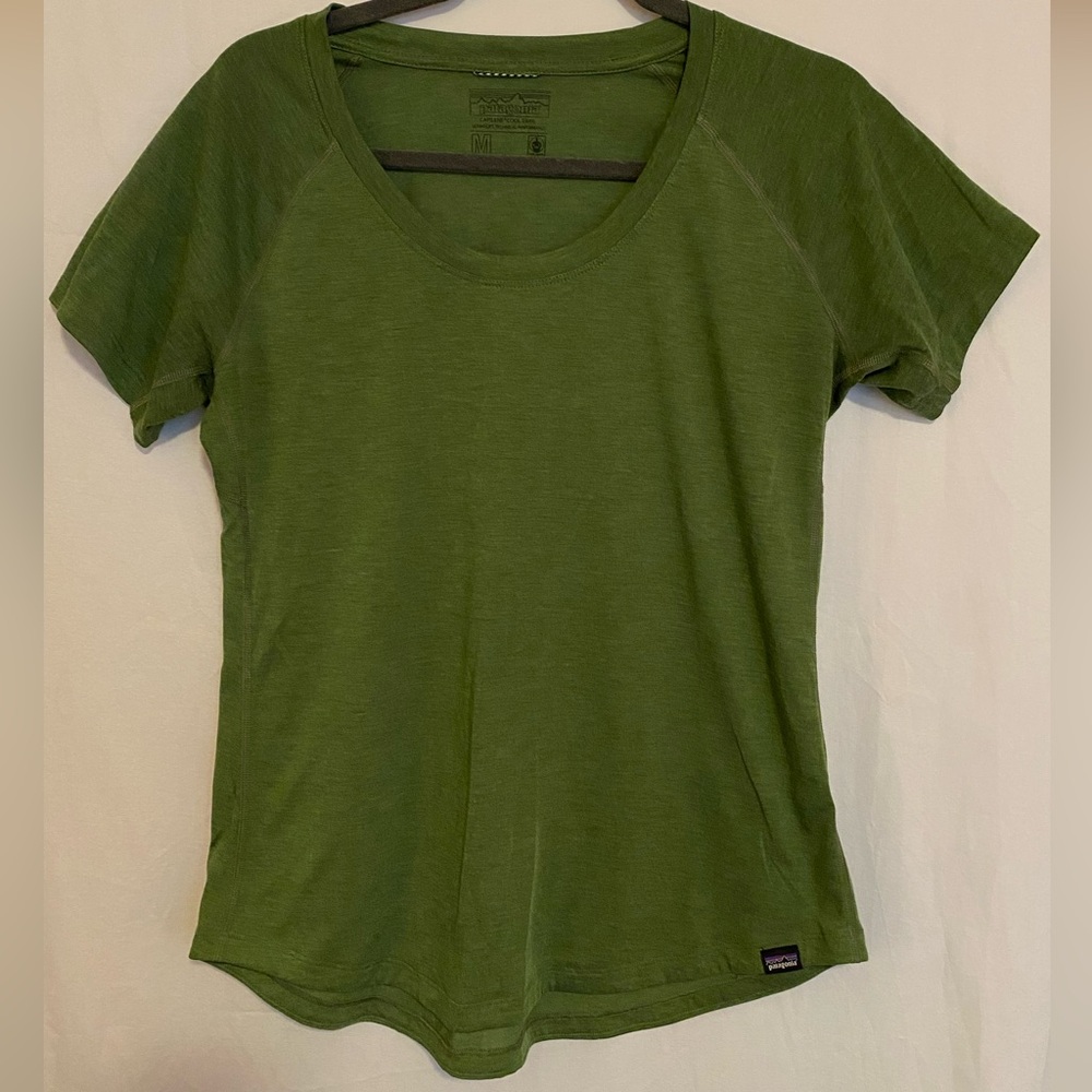 Green Patagonia Capilene Cool Trail Shirt